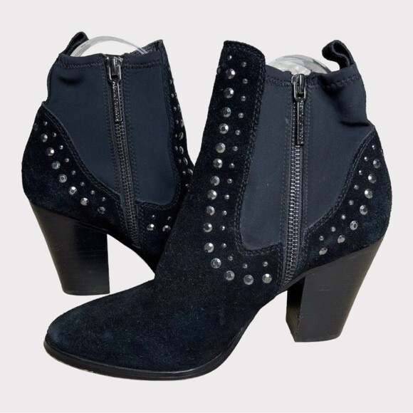 Donald J Pliner Embellished Leather Ankle
Booties Black Women's Size 6.5M - Picture 1 of 6